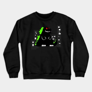 Baby Godzilla in the middle of town Crewneck Sweatshirt